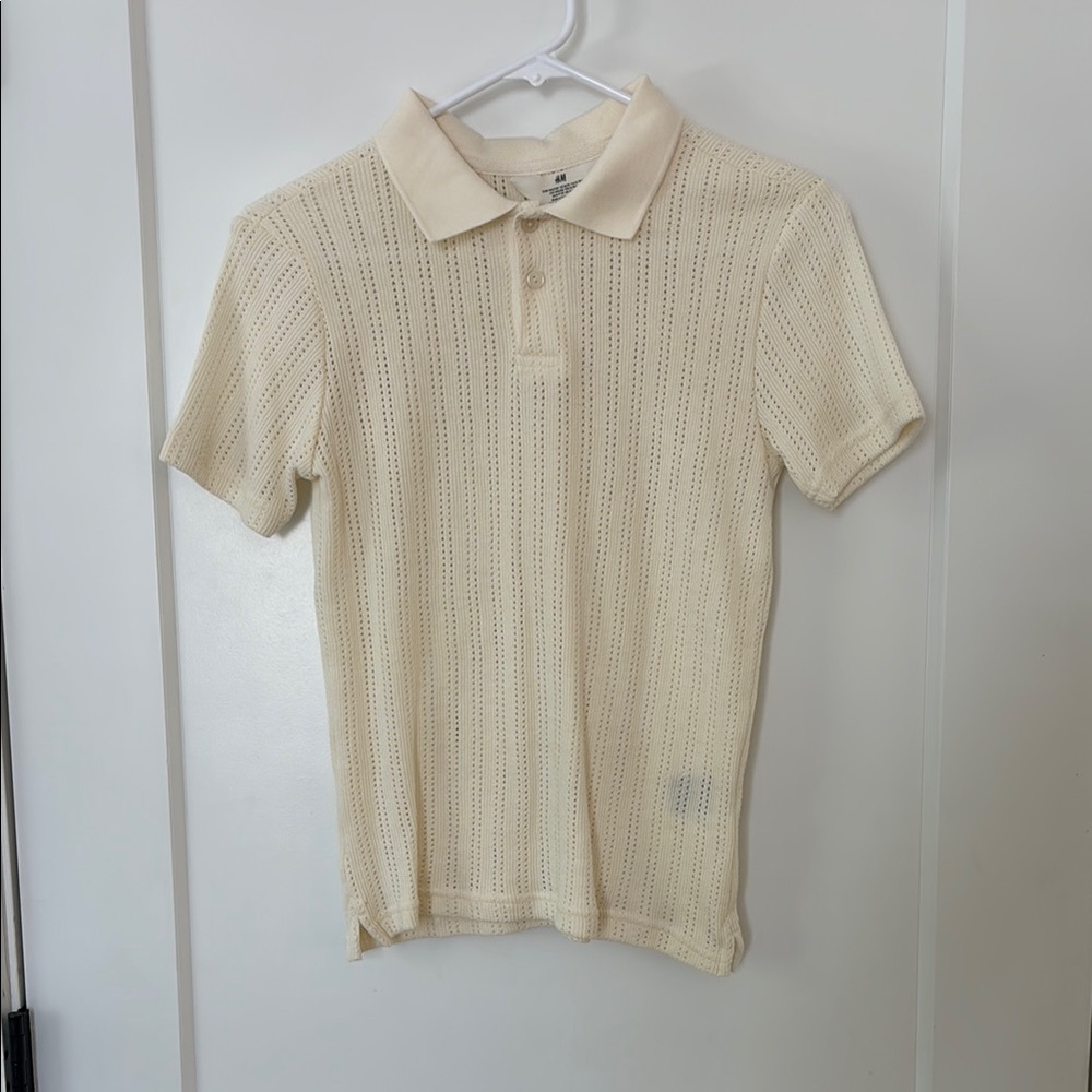 Boys Cream Polo Shirt